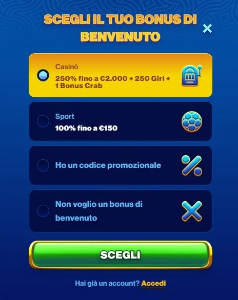 Spins of Glory Casino registrazione